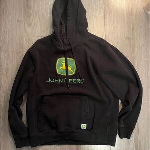 John Deere Black and Green Men's Hoodie